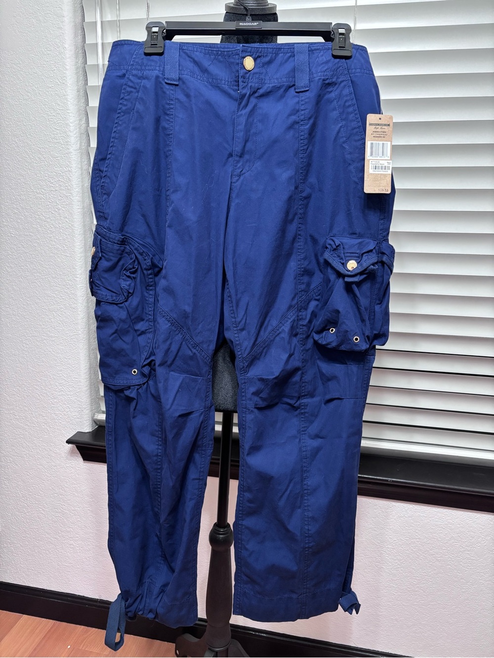 Ralph Lauren Women's Navy Cargo Jumpsuit Pants NWT